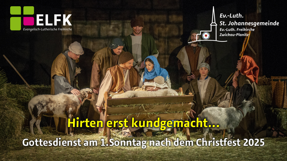 Krippendarstellung mit lebendigen Figuren