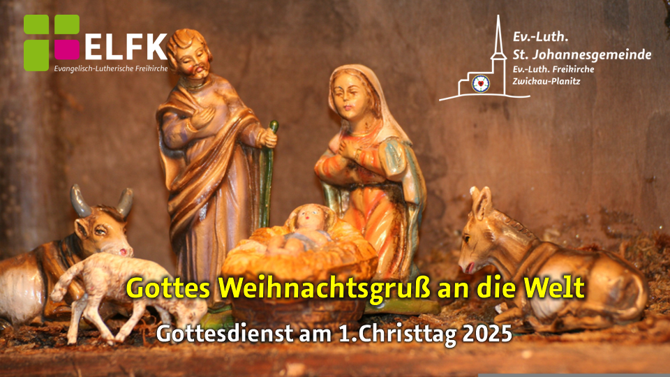 Krippendarstellung mit Maria, Josef, Jesuskind, Ochse, Esel und Schafen